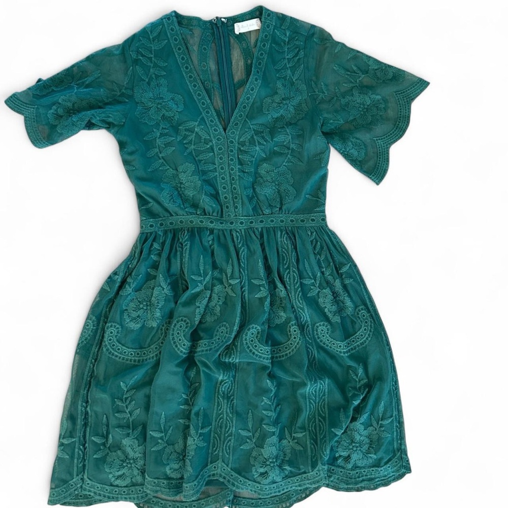 Altar'd State Green Lace Detail Dress